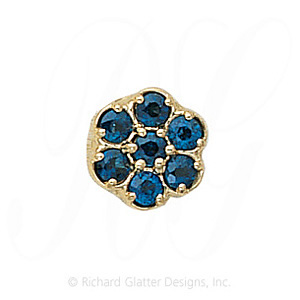 GS071 S - 14 Karat Gold Sapphire Slide 